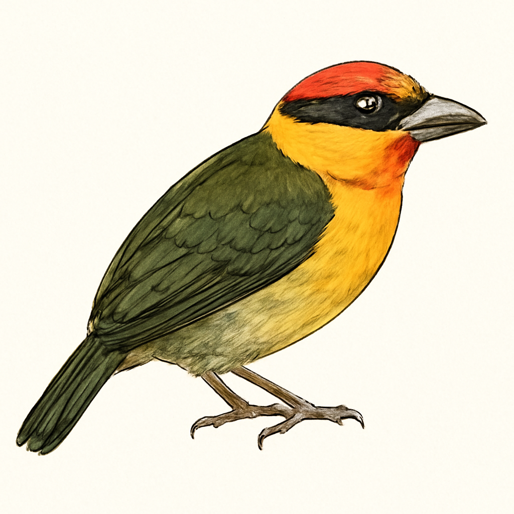 Gilded Barbet illustration