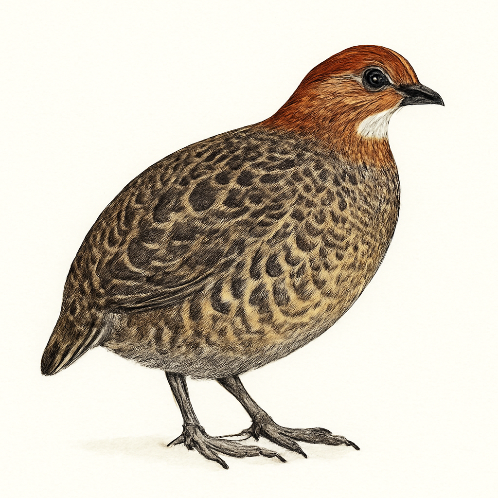 Ilustração de chestnut-headed partridge