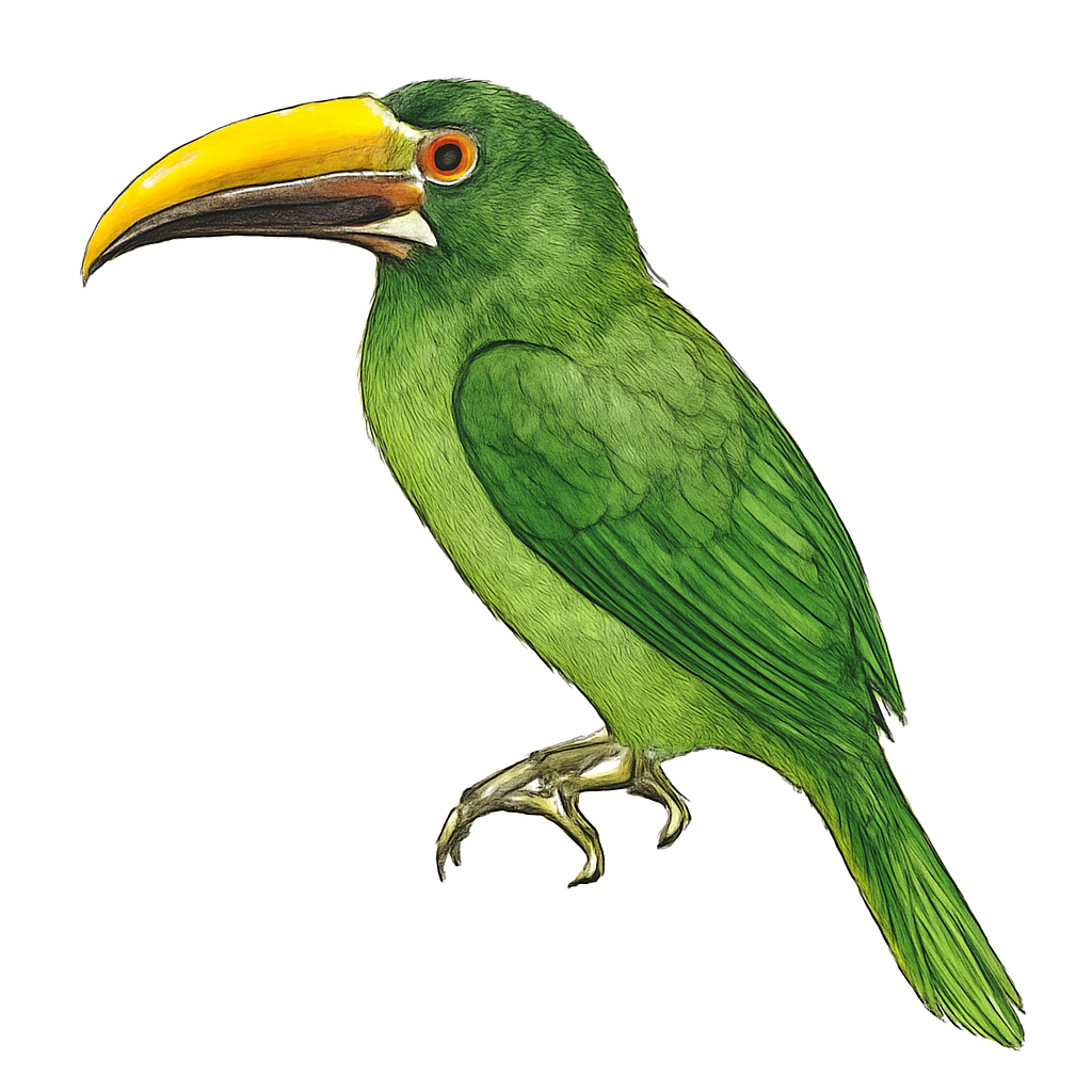 Ilustração de araçari-miudinho