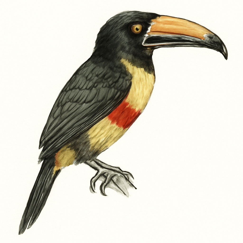 Ilustração de collared aracari