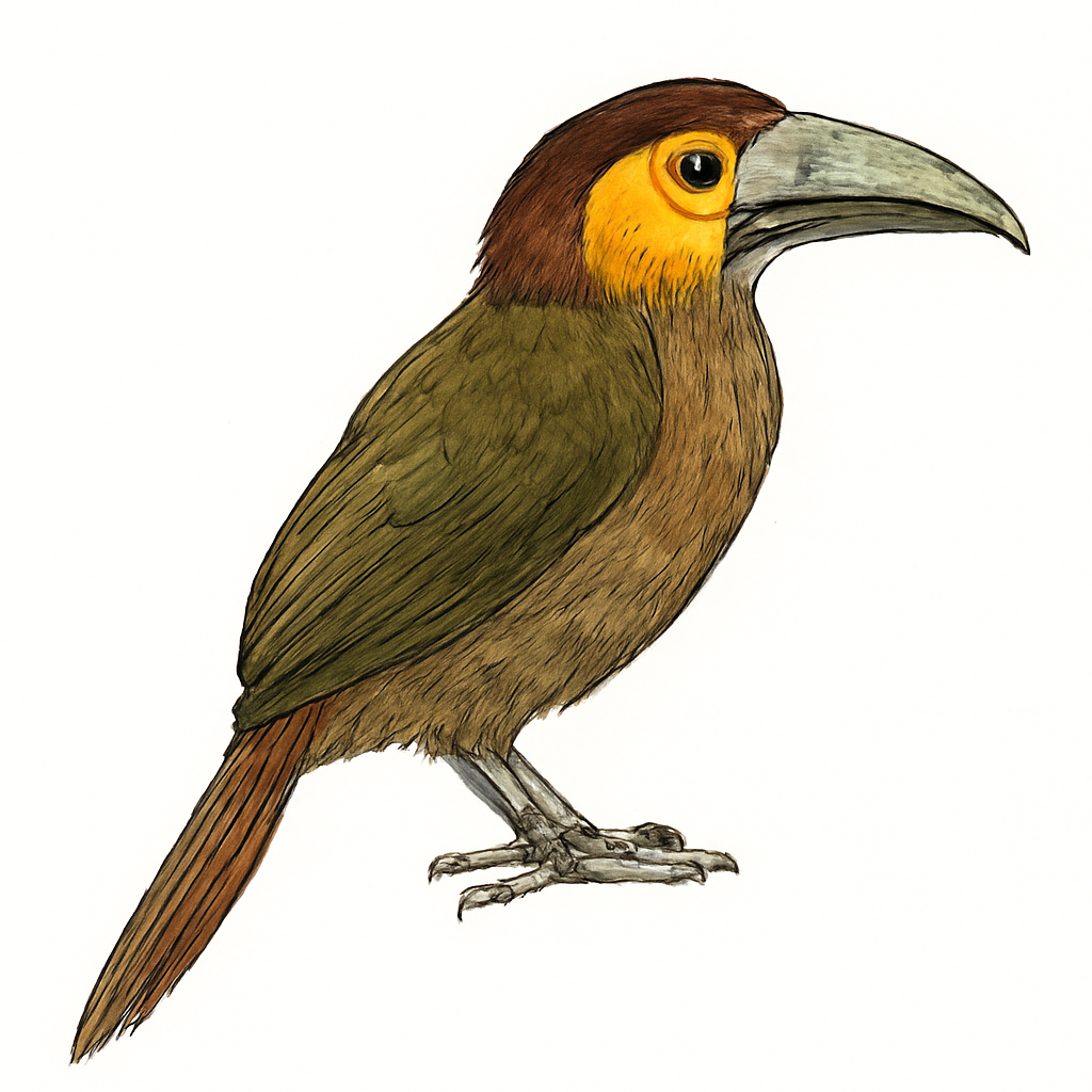 Tawny-tufted Toucanet illustration