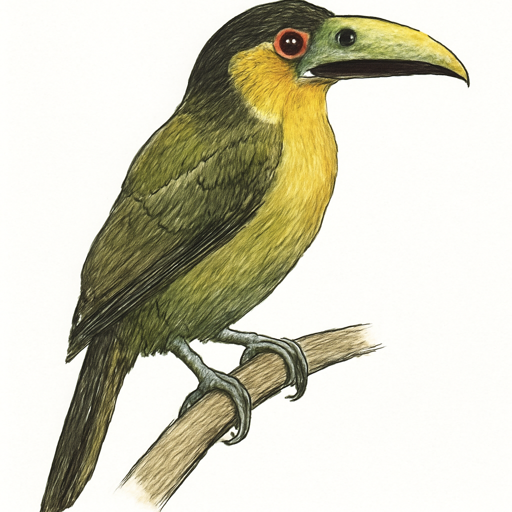 Ilustração de araçari-poca