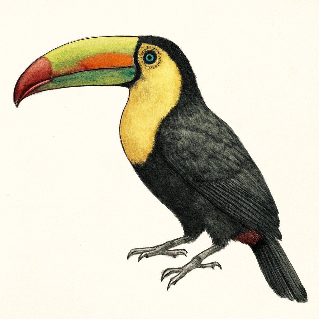 Ilustração de keel-billed toucan