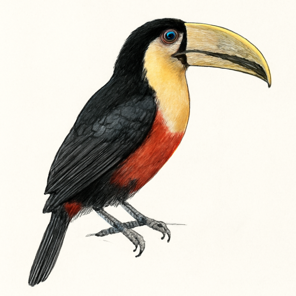 Ilustração de tucano-de-bico-verde