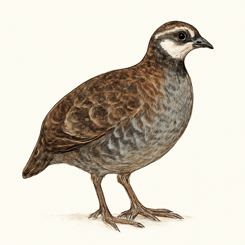 White-cheeked Partridge illustration
