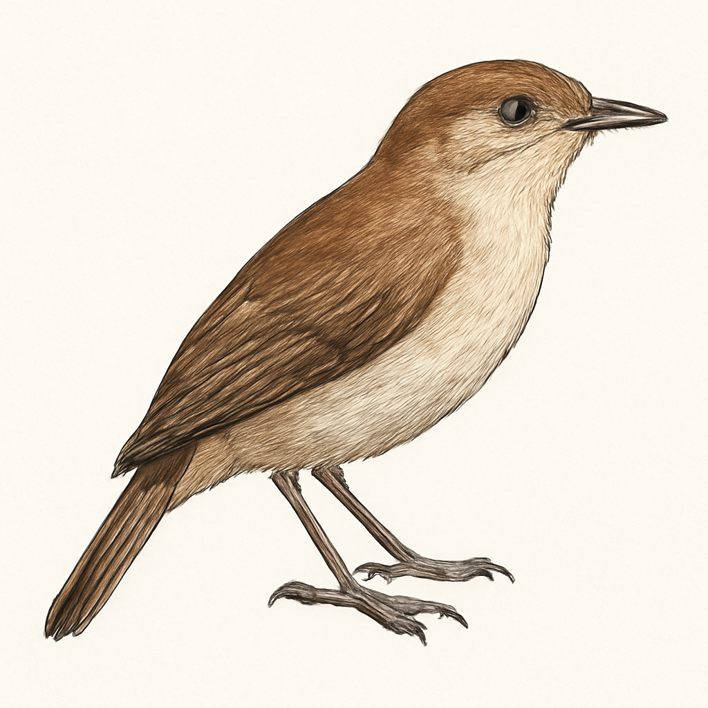 Ilustração de brown-backed honeybird
