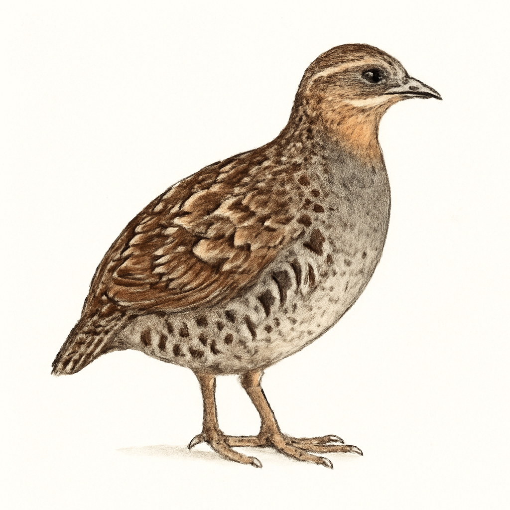 Ilustração de bar-backed partridge