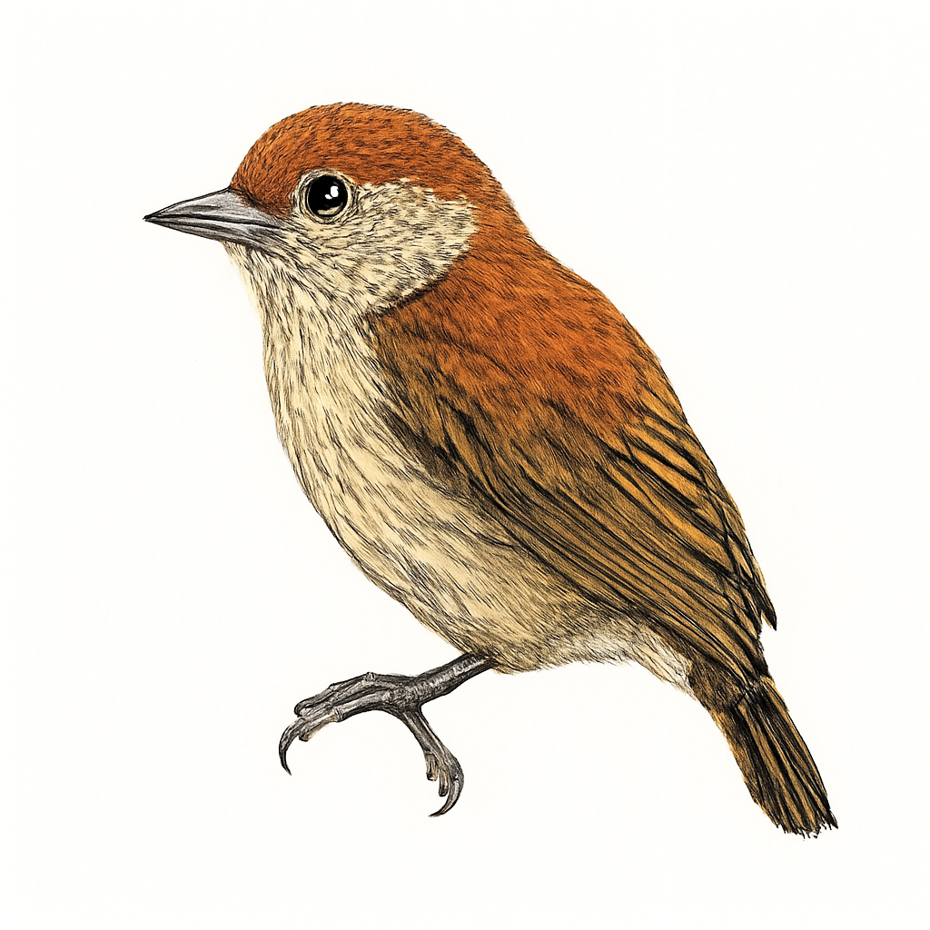 Chestnut Piculet illustration