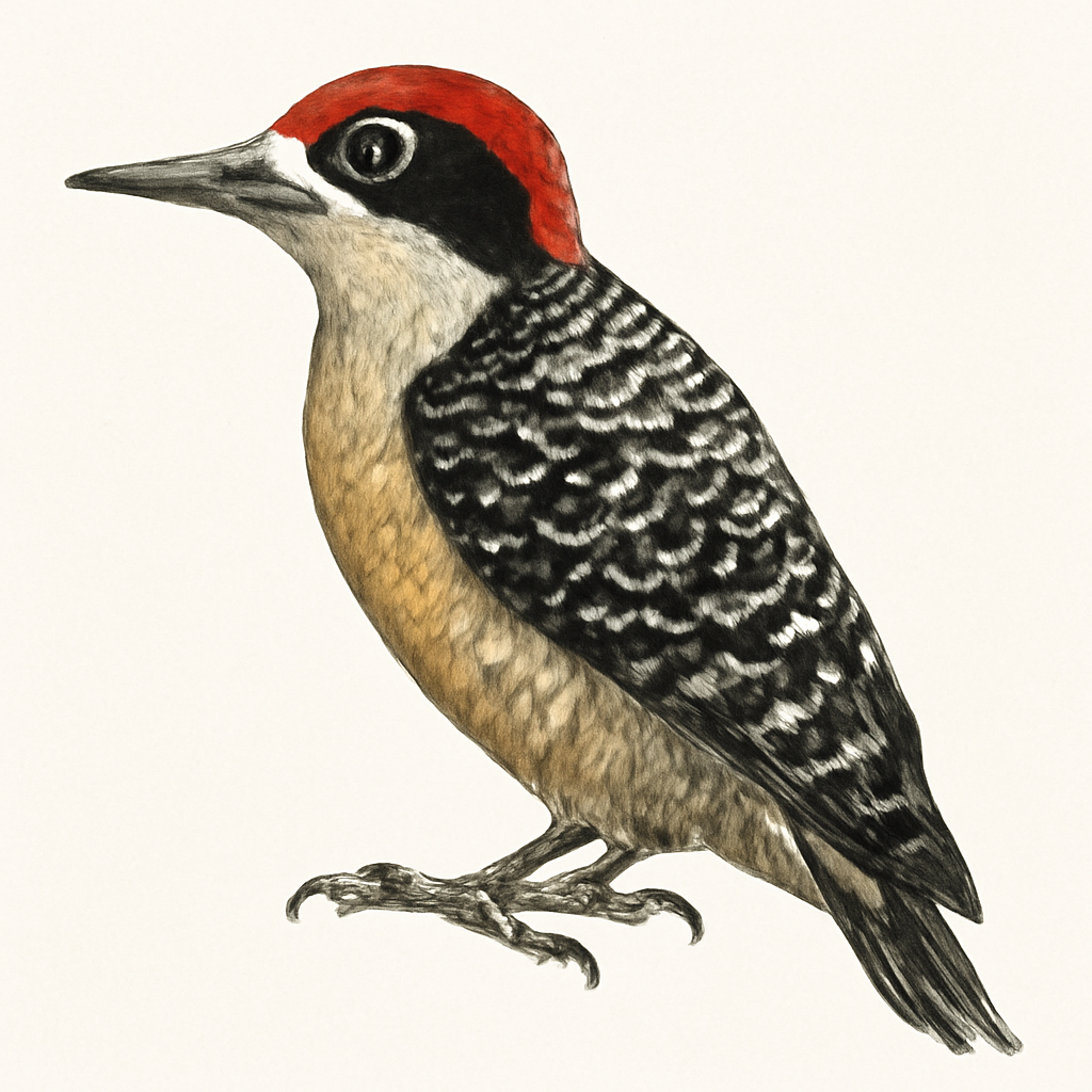 Illustrazione di Black-cheeked Woodpecker