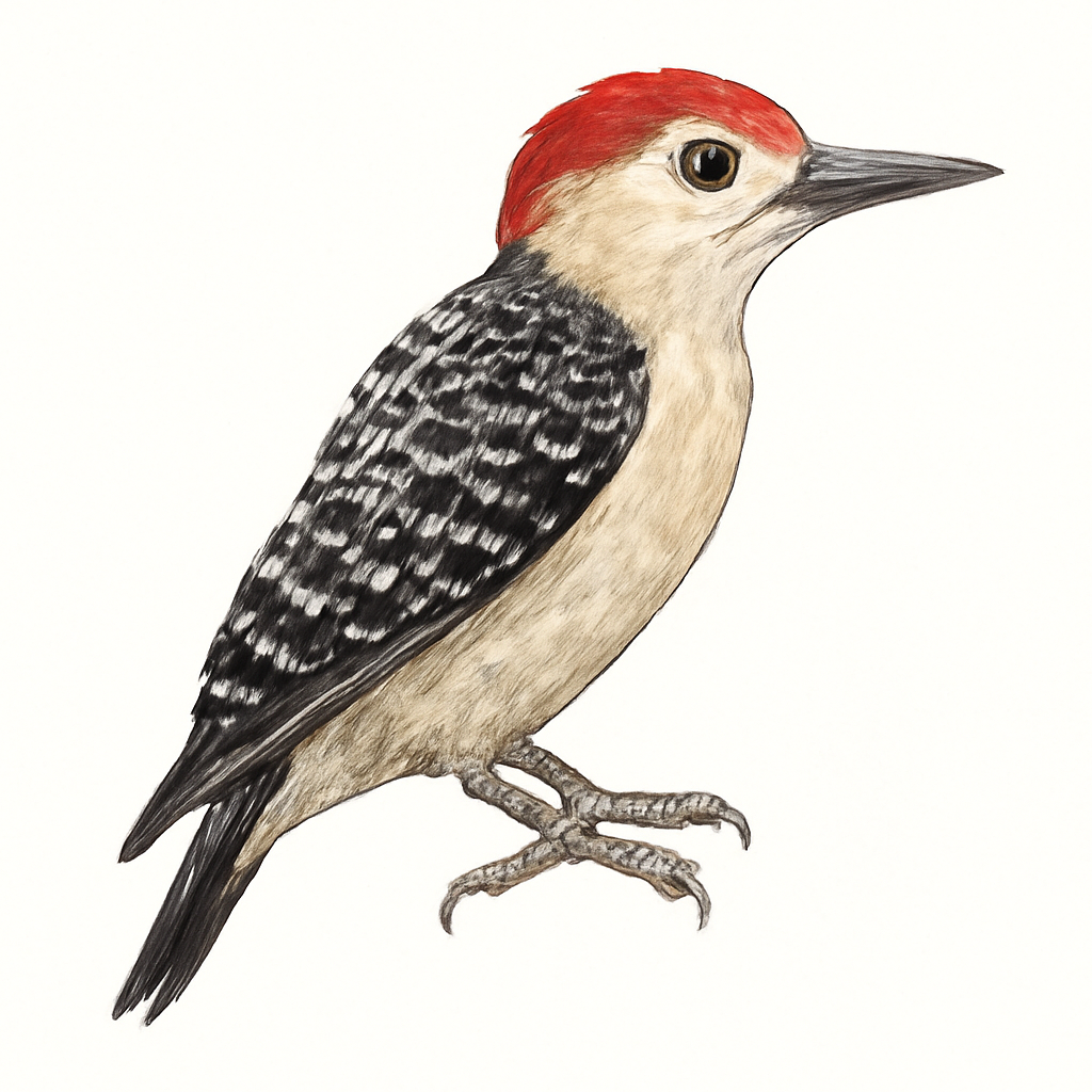 Yucatan Woodpecker illustration
