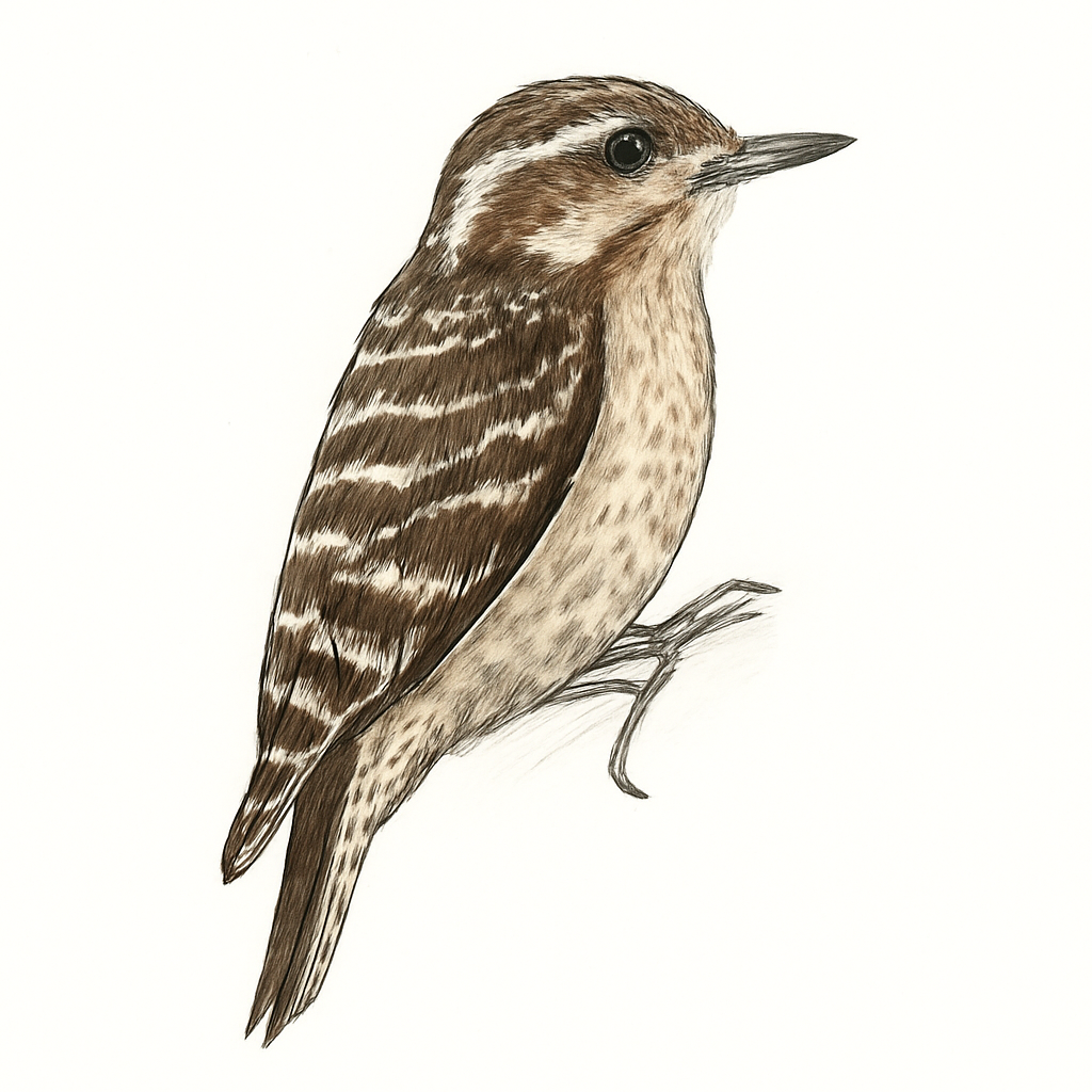 Ilustração de sunda pygmy woodpecker