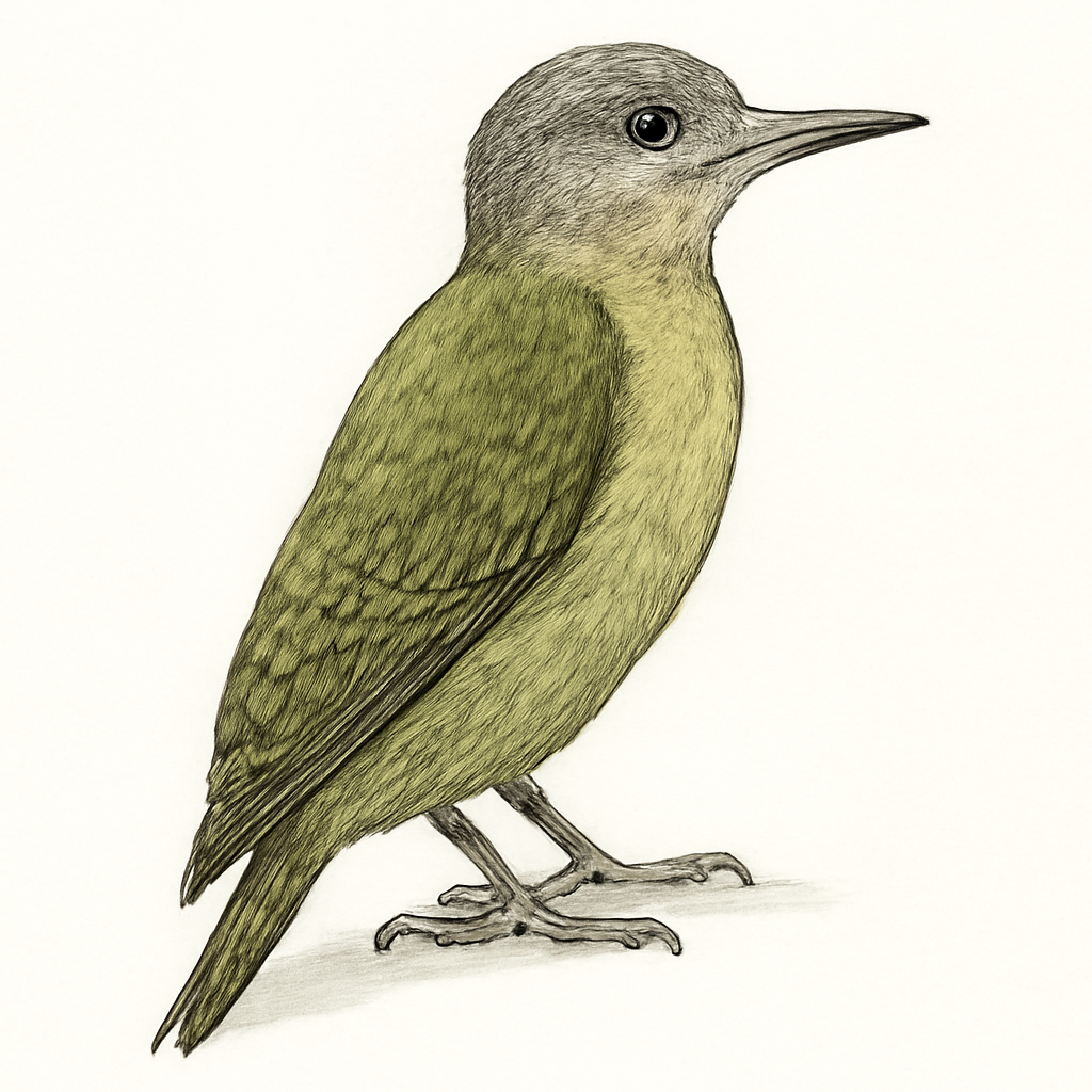 Illustration von Goldrückenspecht