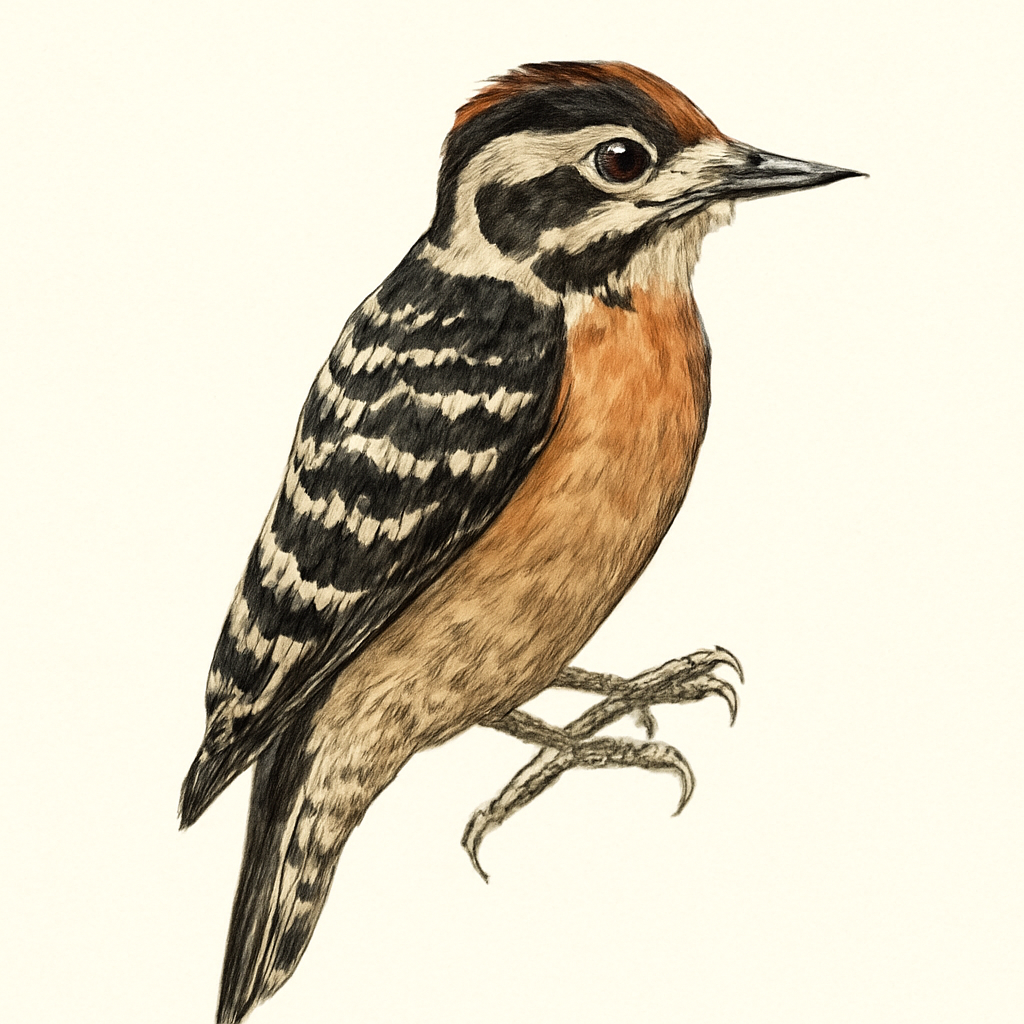 Illustration von Isabellbrustspecht
