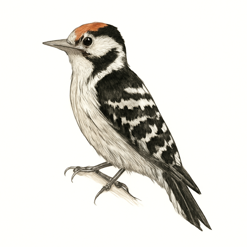 Lesser Spotted Woodpecker illustration