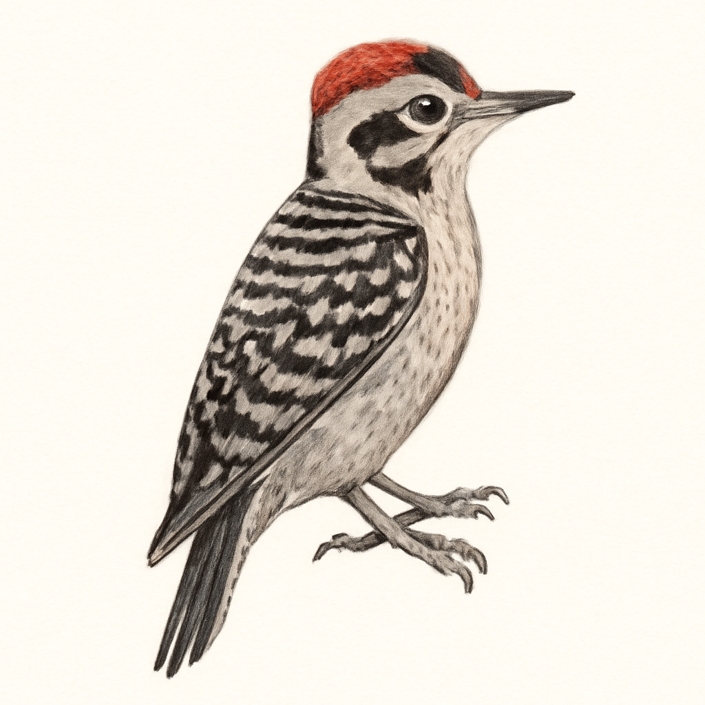 Ladder-backed Woodpecker illustration