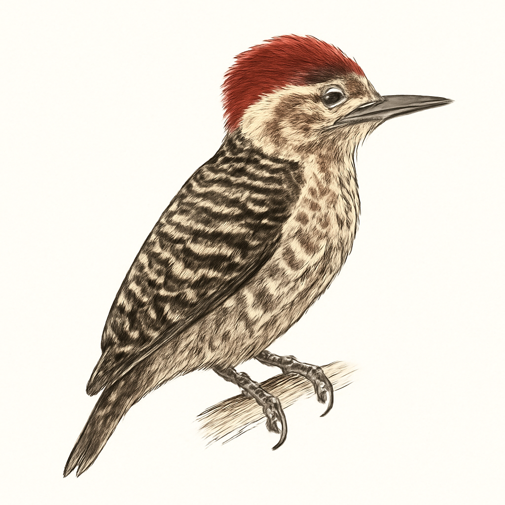 Striped Woodpecker illustration