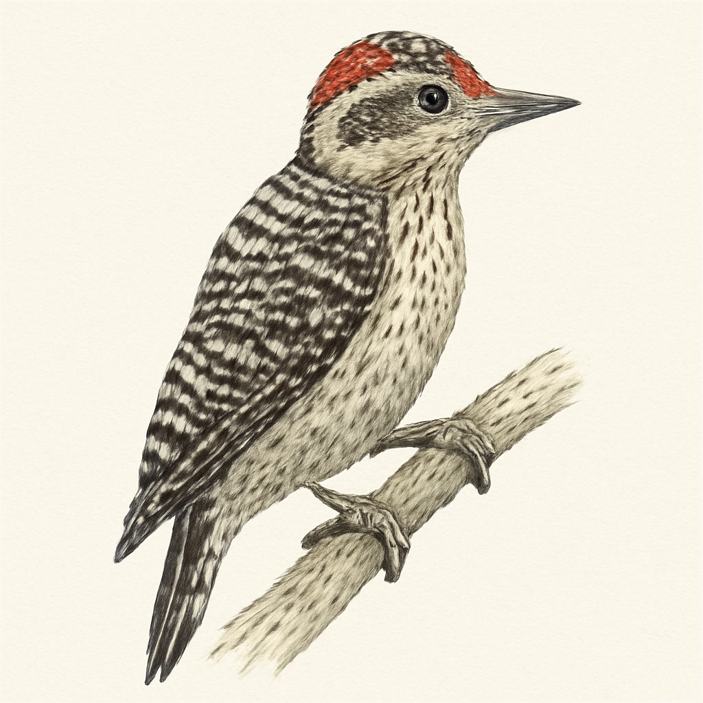 Dot-fronted Woodpecker illustration