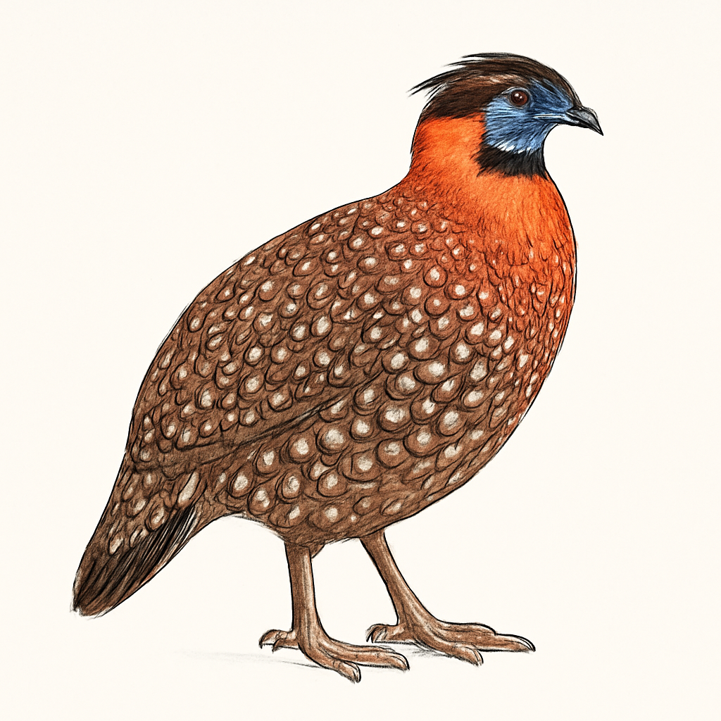 Illustration de Tragopan de Temminck