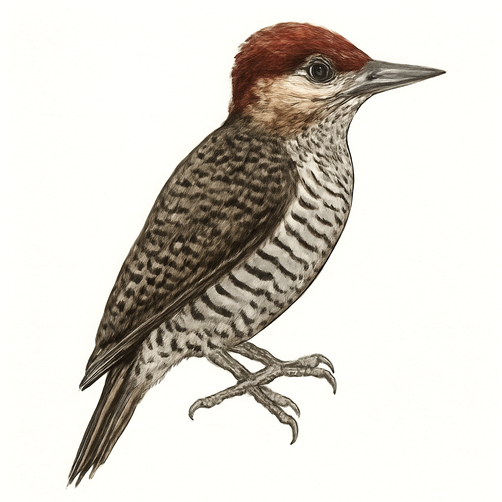 Bar-bellied Woodpecker illustration