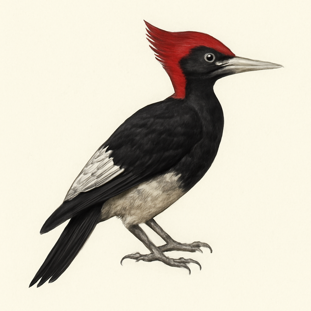 Imperial Woodpecker illustration