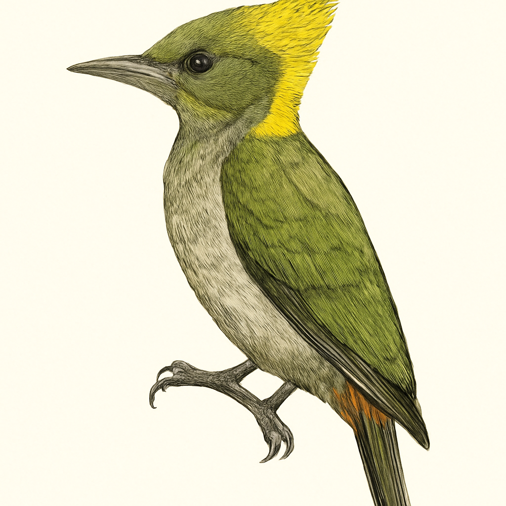 Illustration de Pic à huppe jaune