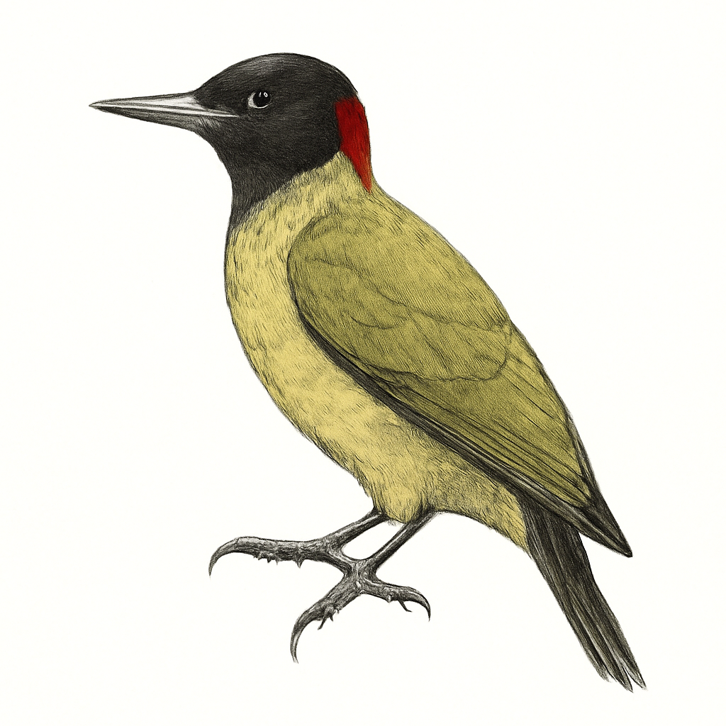 Ilustração de black-headed woodpecker