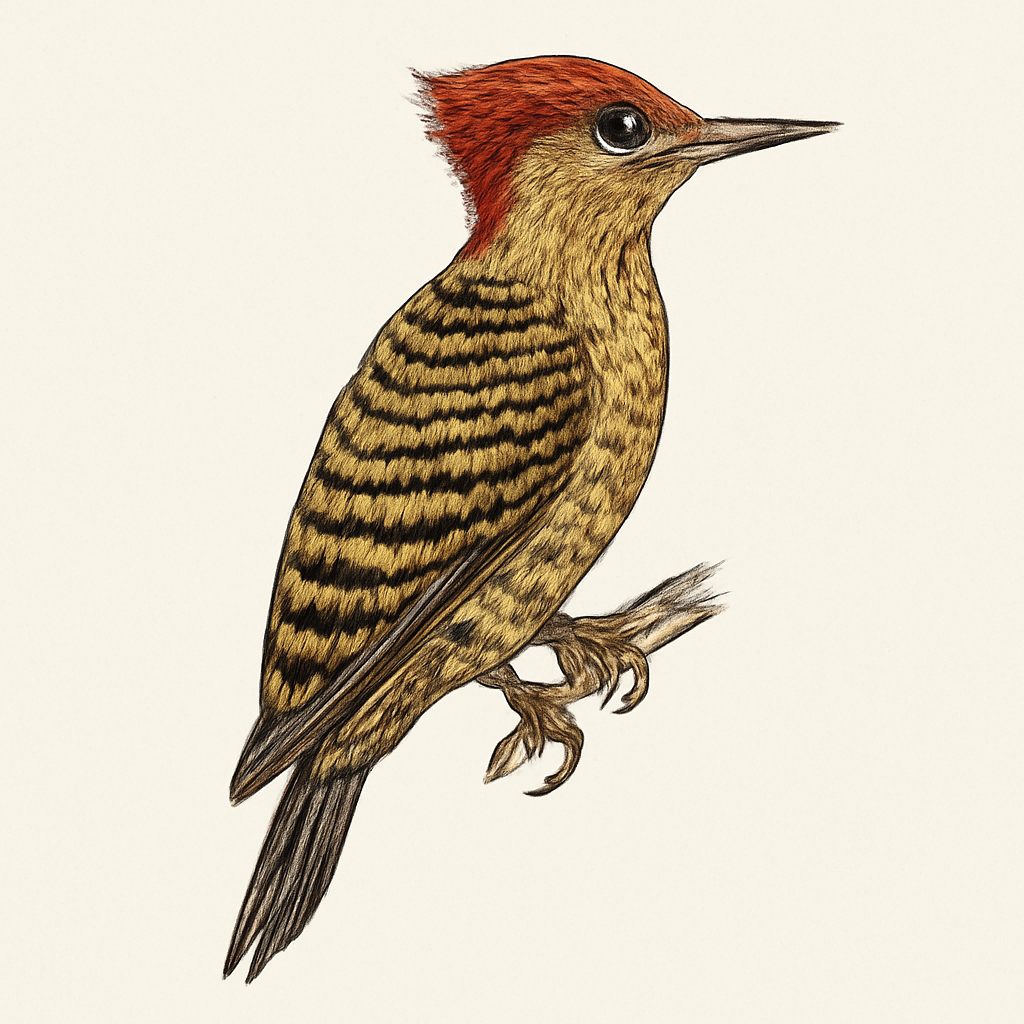 Ilustração de banded woodpecker