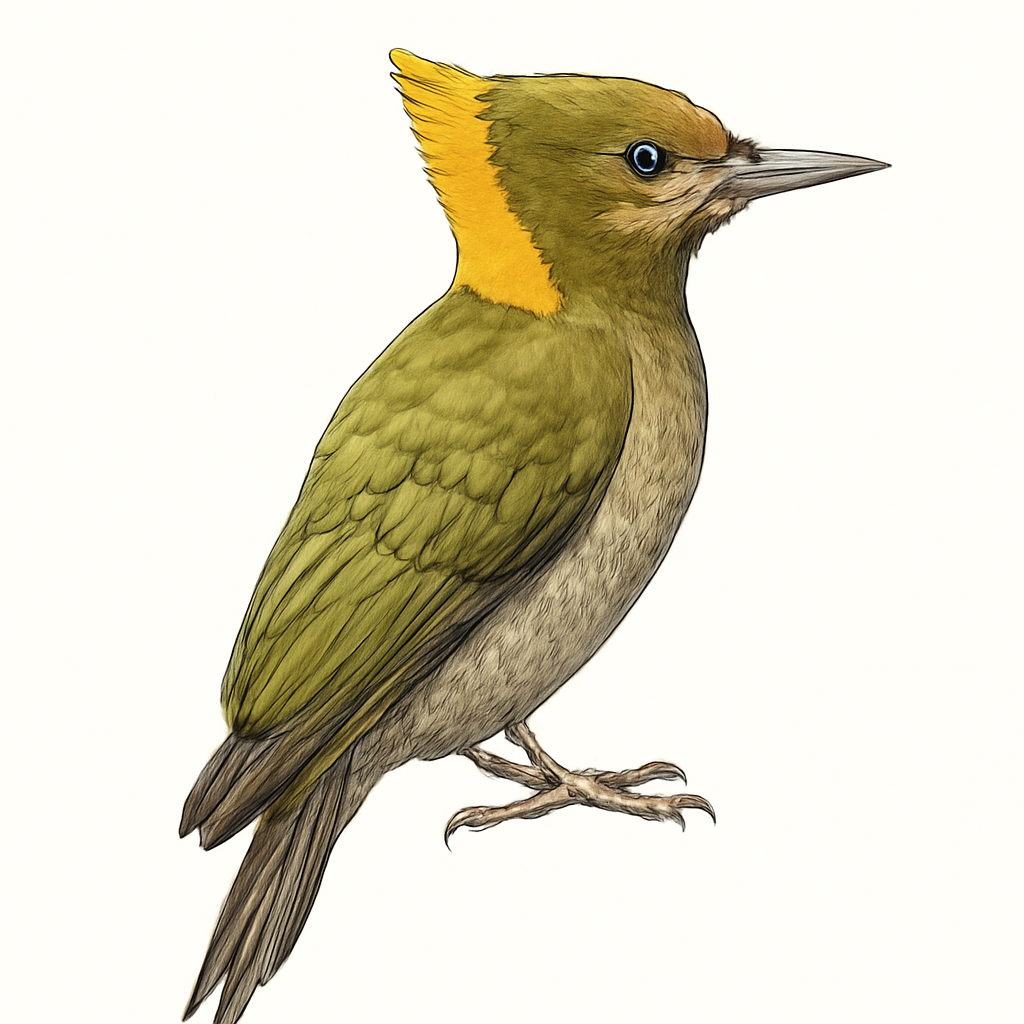 Ilustração de greater yellownape