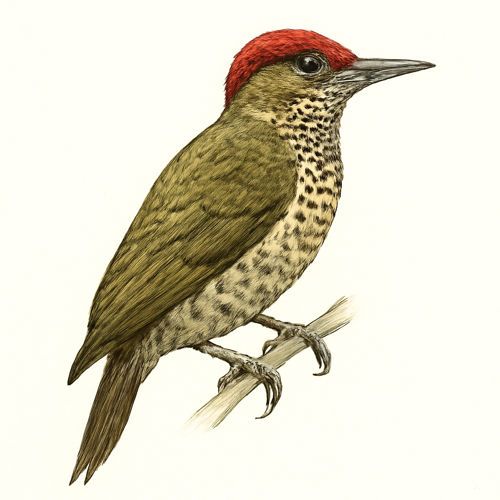 Ilustração de checker-throated woodpecker
