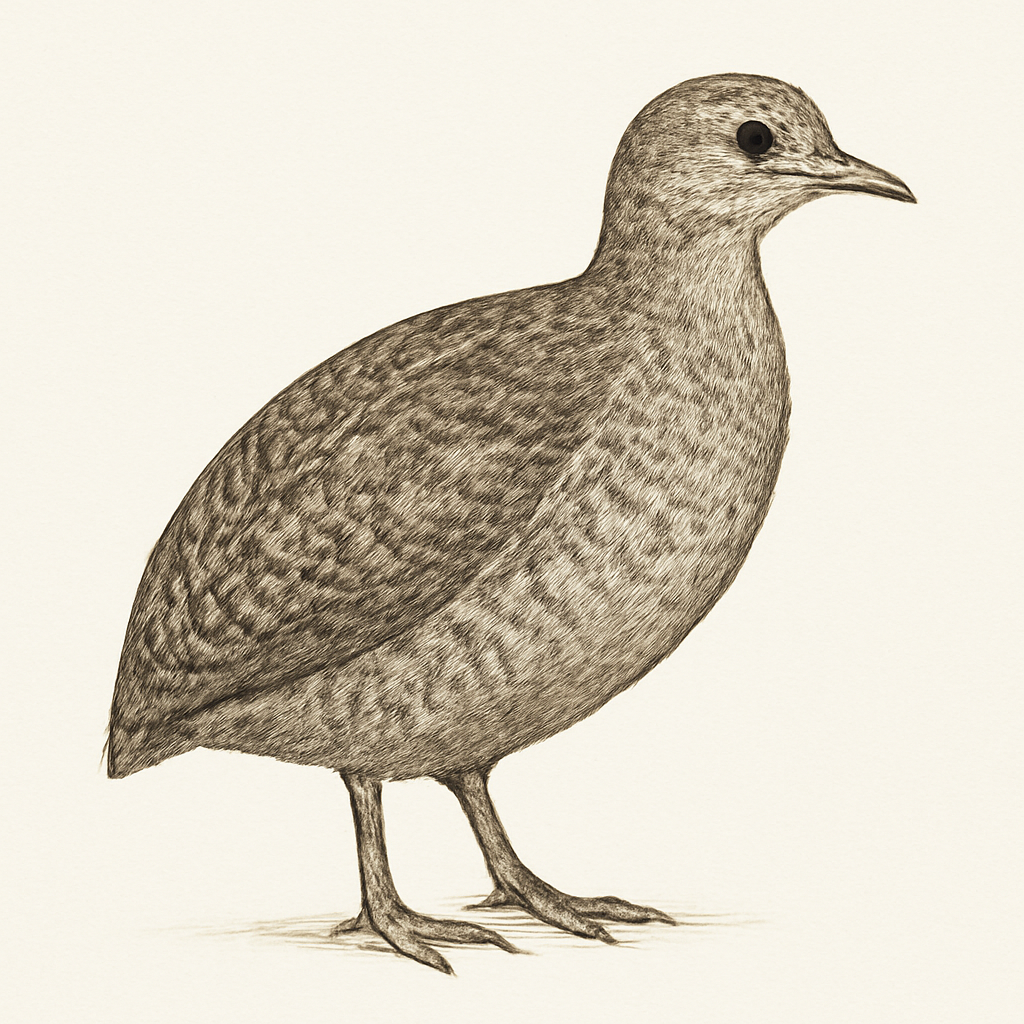 Ilustração de brushland tinamou