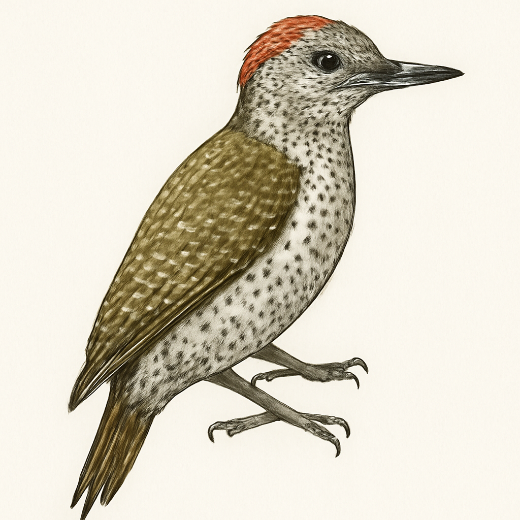Speckle-throated Woodpecker illustration