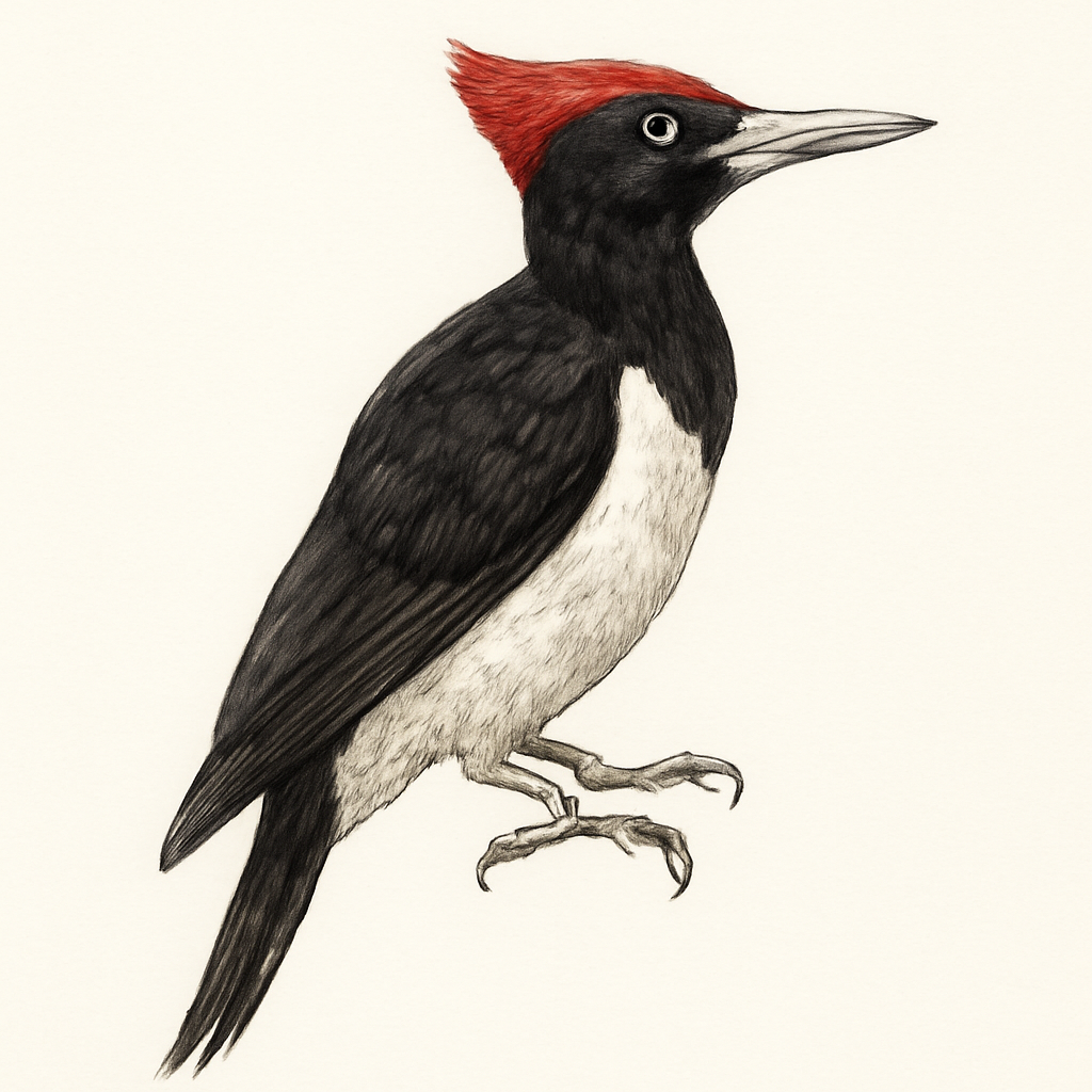 Illustration von Weißbauchspecht