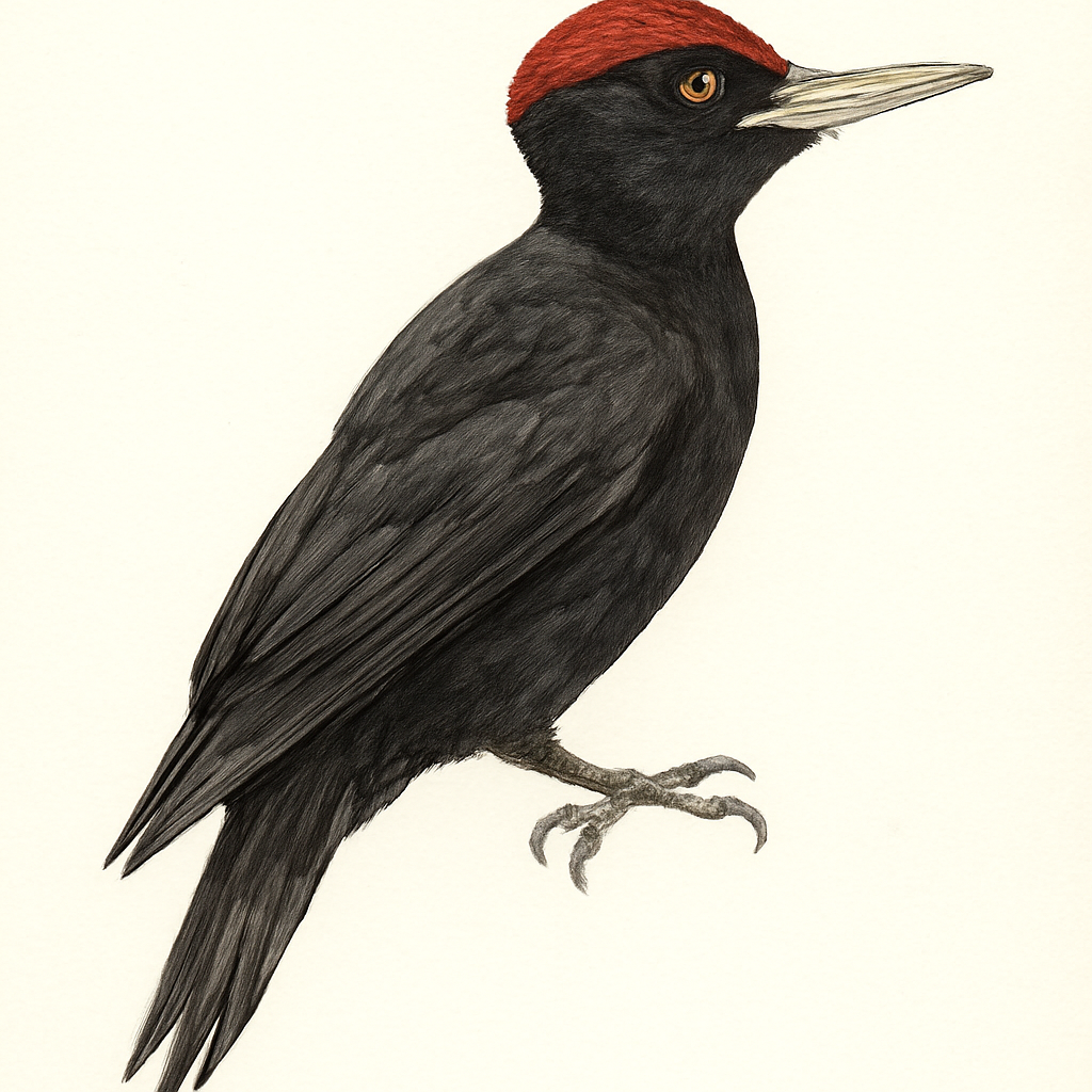Black Woodpecker illustration