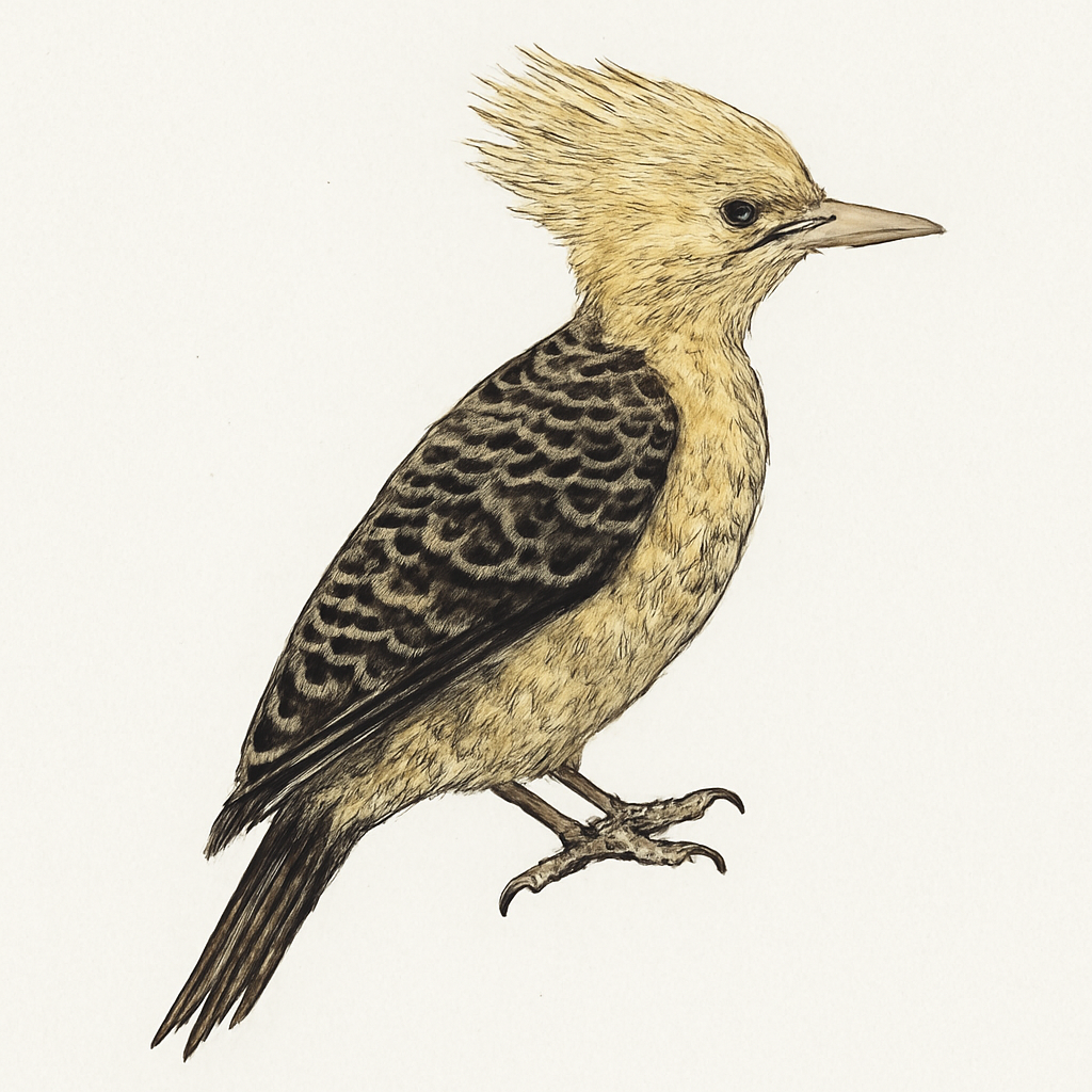 Ilustración de Carpintero Amarillento