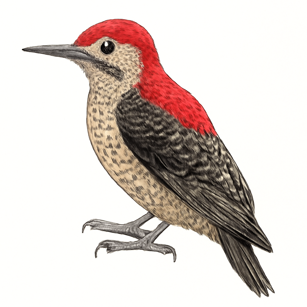 Illustrazione di Crimson-mantled Woodpecker