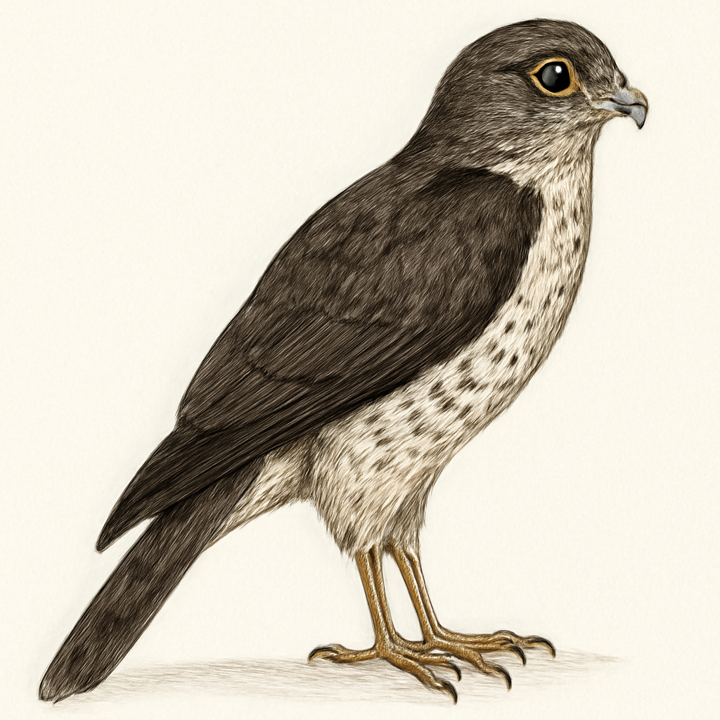 Collared Forest-Falcon illustration