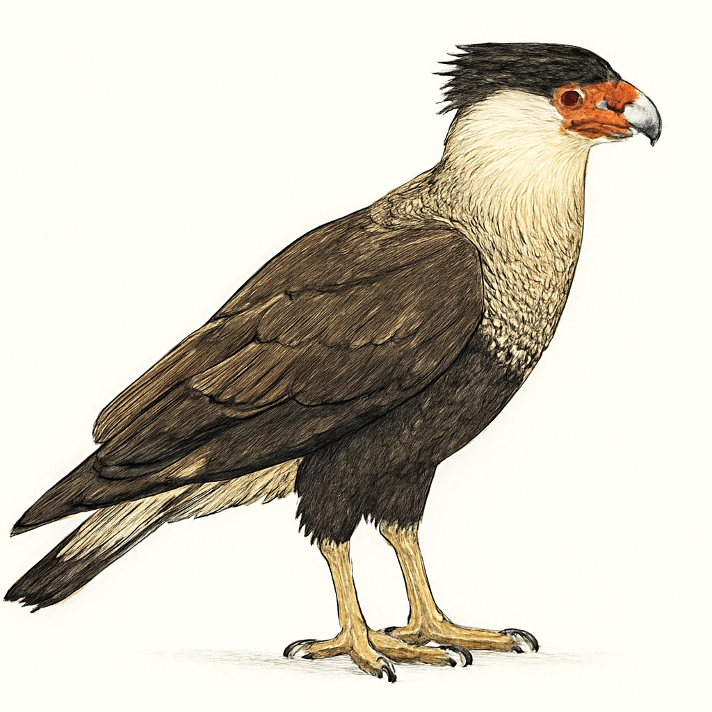 Illustration de Caracara huppé