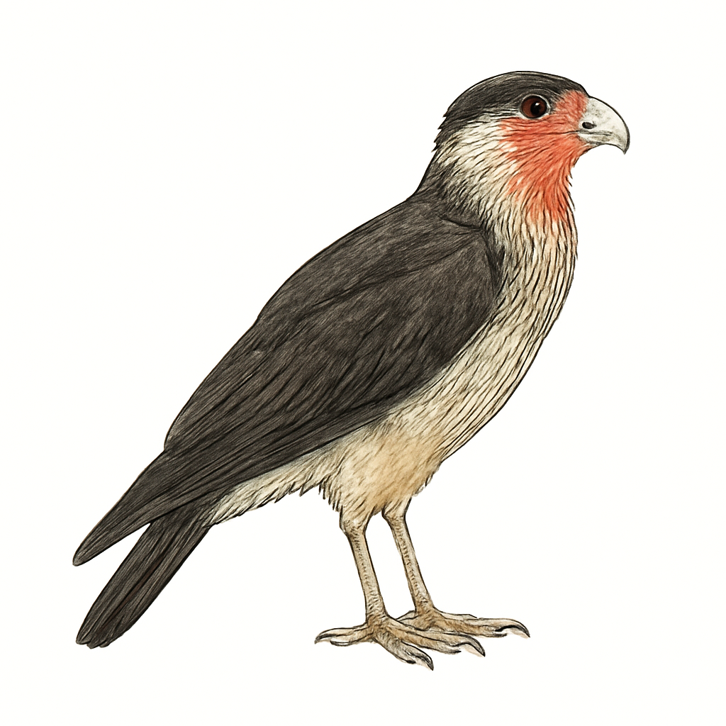 Red-throated Caracara illustration