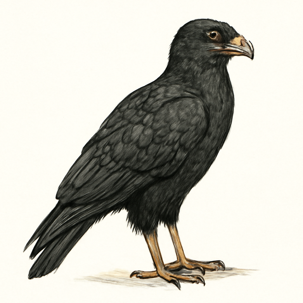Black Caracara illustration