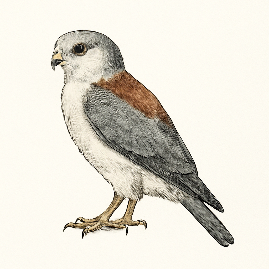 Illustration von Halsband-Zwergfalke
