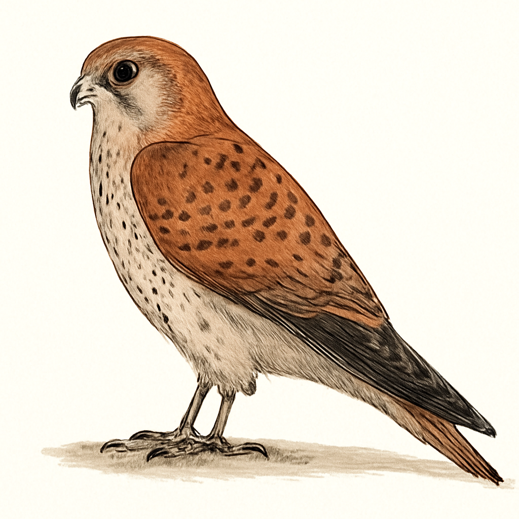 Illustrazione di Nankeen Kestrel
