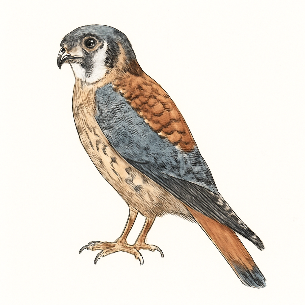 American Kestrel illustration