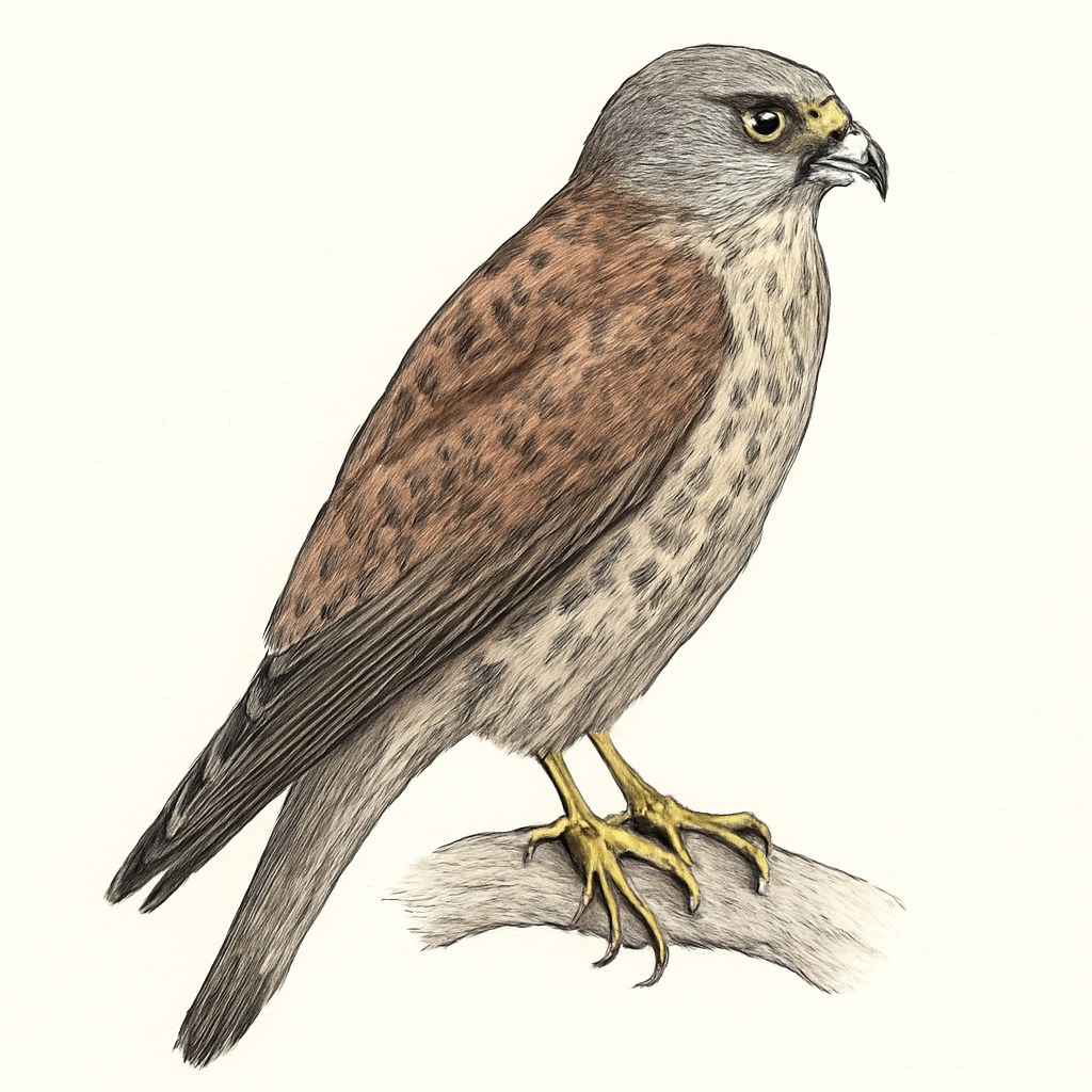 Illustration von Schwarzrückenfalke