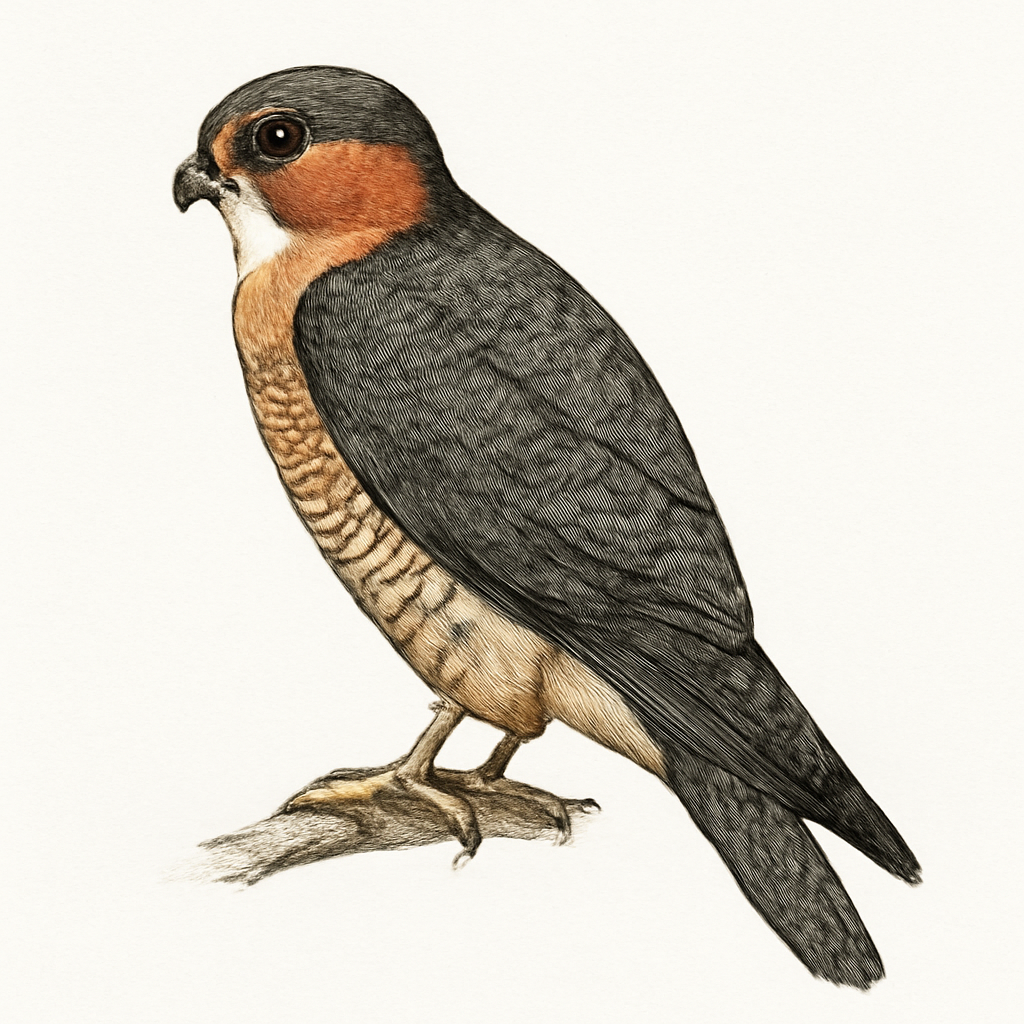 Illustration von Rotkopffalke
