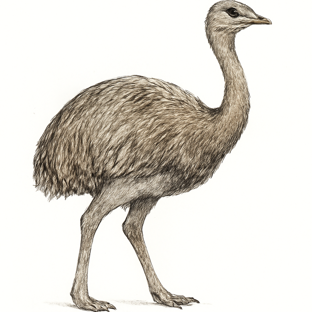 Lesser Rhea illustration