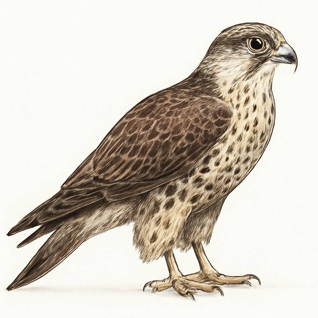 Saker Falcon illustration