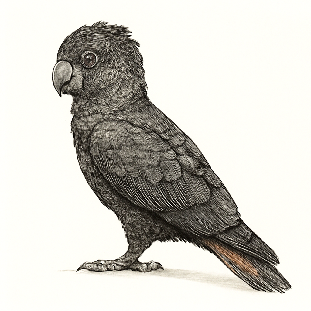 Baudin's Black-Cockatoo illustration