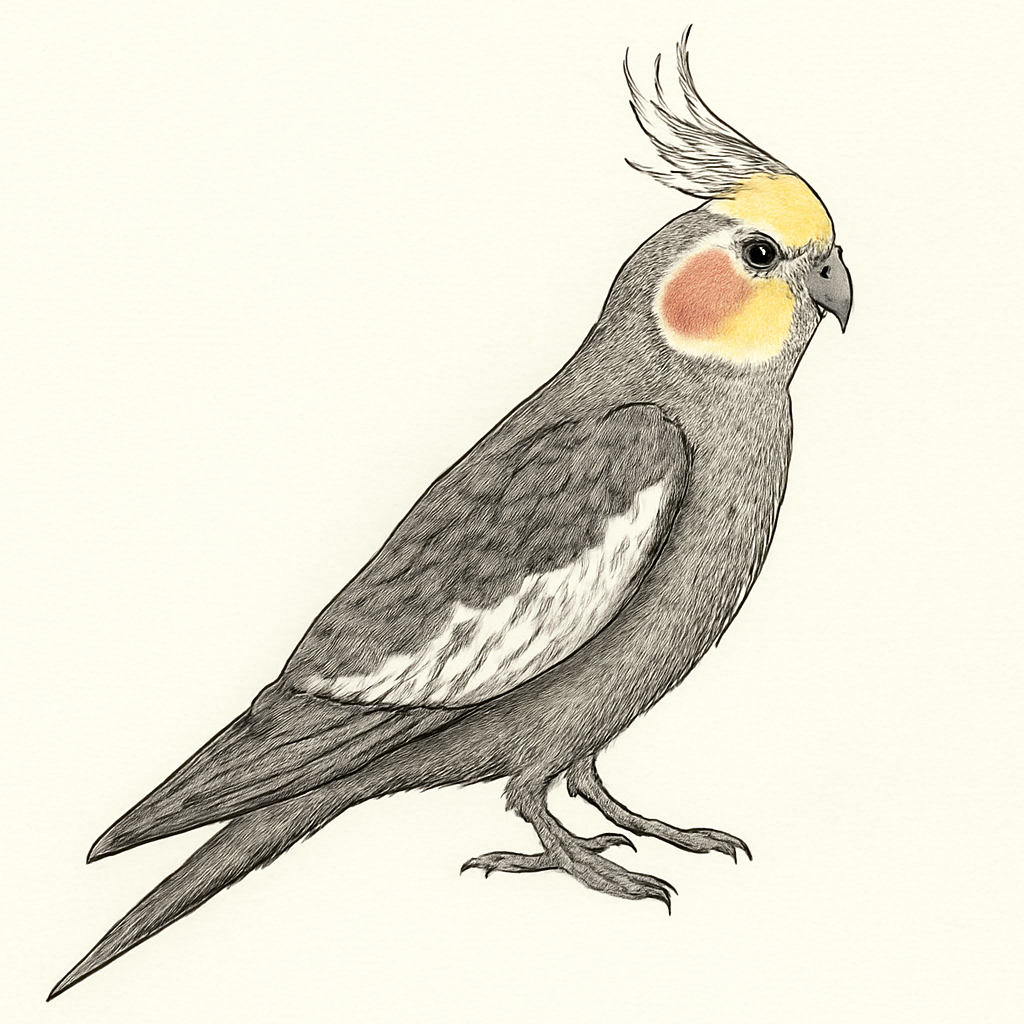 Illustration von Nymphensittich