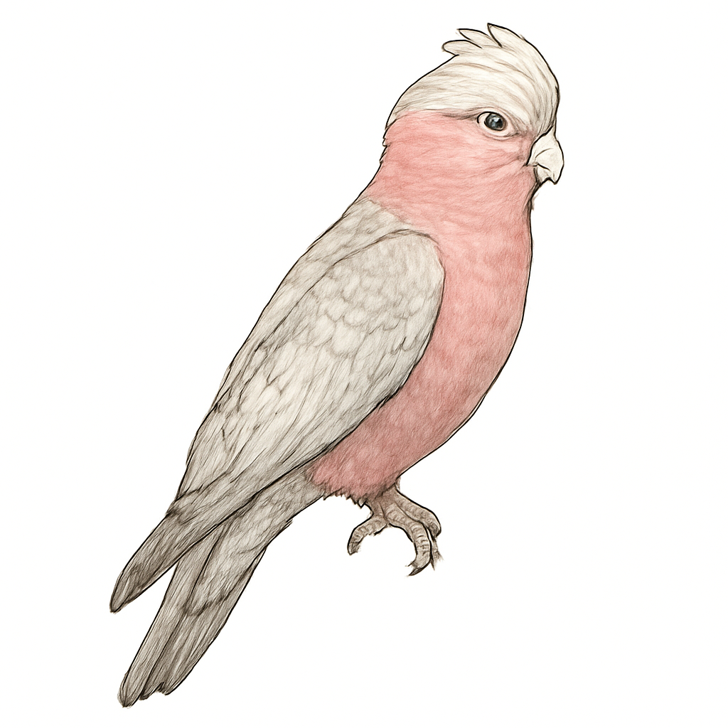 Illustration von Rosakakadu