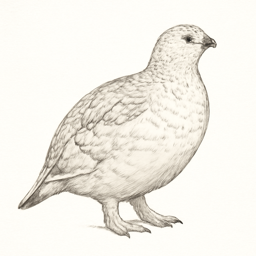 Ilustración de Lagópodo Coliblanco